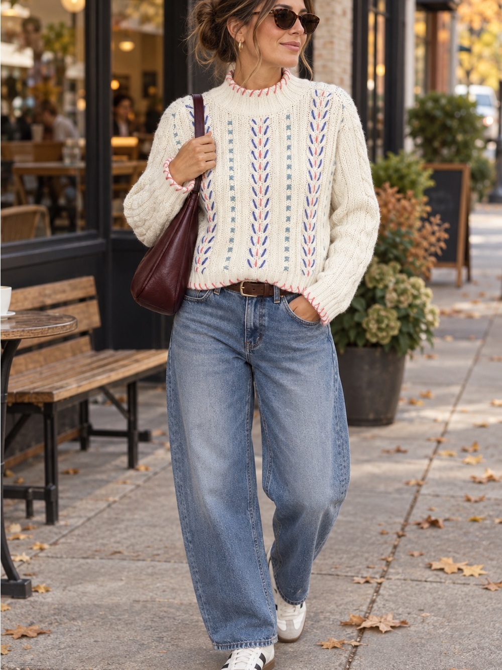 Vintage Liz Wear Cable Knit Sweater 100% Cotton Size S petite Coastal Grandma
